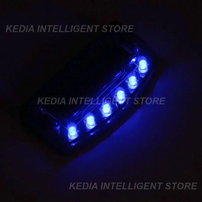 

Blue Leds Light Multifunctional Auto Anti-theft Fake Simulated Practical Anti-theft Flashing Light Car Supplies 6 Led Durable