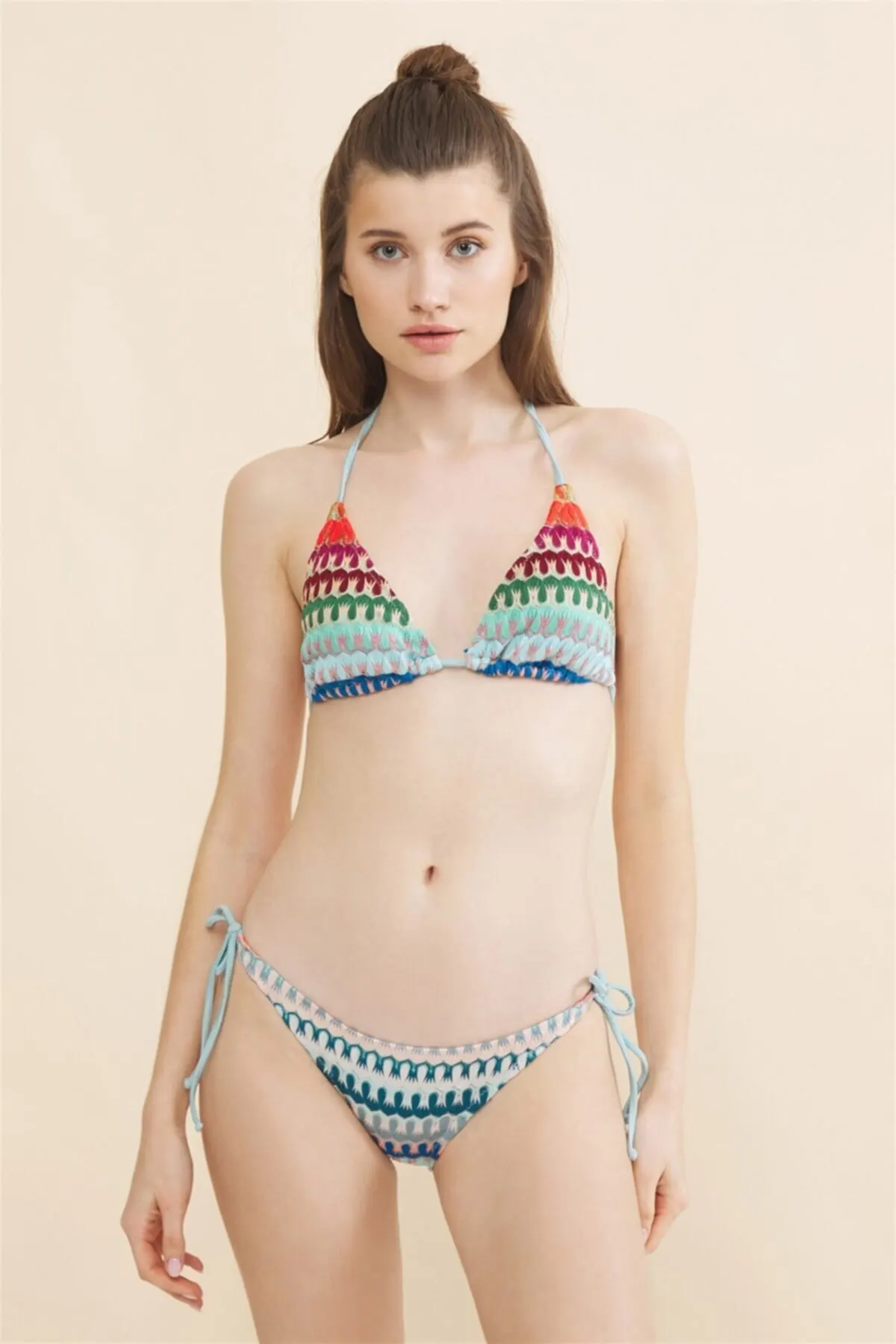 

Women's Bikini Multicolor Triangle Bikini Set Swimwear Lady Swimsuit Sexy Bikini 2022 New Push Up Bikini Set Suit