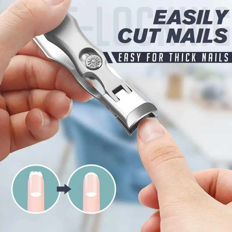 

Sueea® Fingernail Metal Cutting Needlework Hairdressing Scissors Portable Ultra Sharp Nail Steel Anti Splash Fingernail Clippers