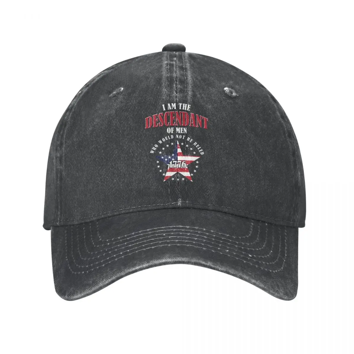 

Patriotic USA Independence Day I Am The Descendant Of Men American Freedom Day Gift Baseball Cap cowboy hat Peaked cap