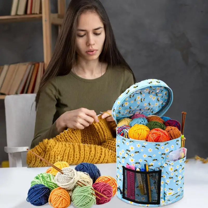 

Empty Crochet Hooks Pouch Storage Bag Knitting Kit Case Organizer Bag For Crochet Needles Scissors Ruler Sewing Kit Bag