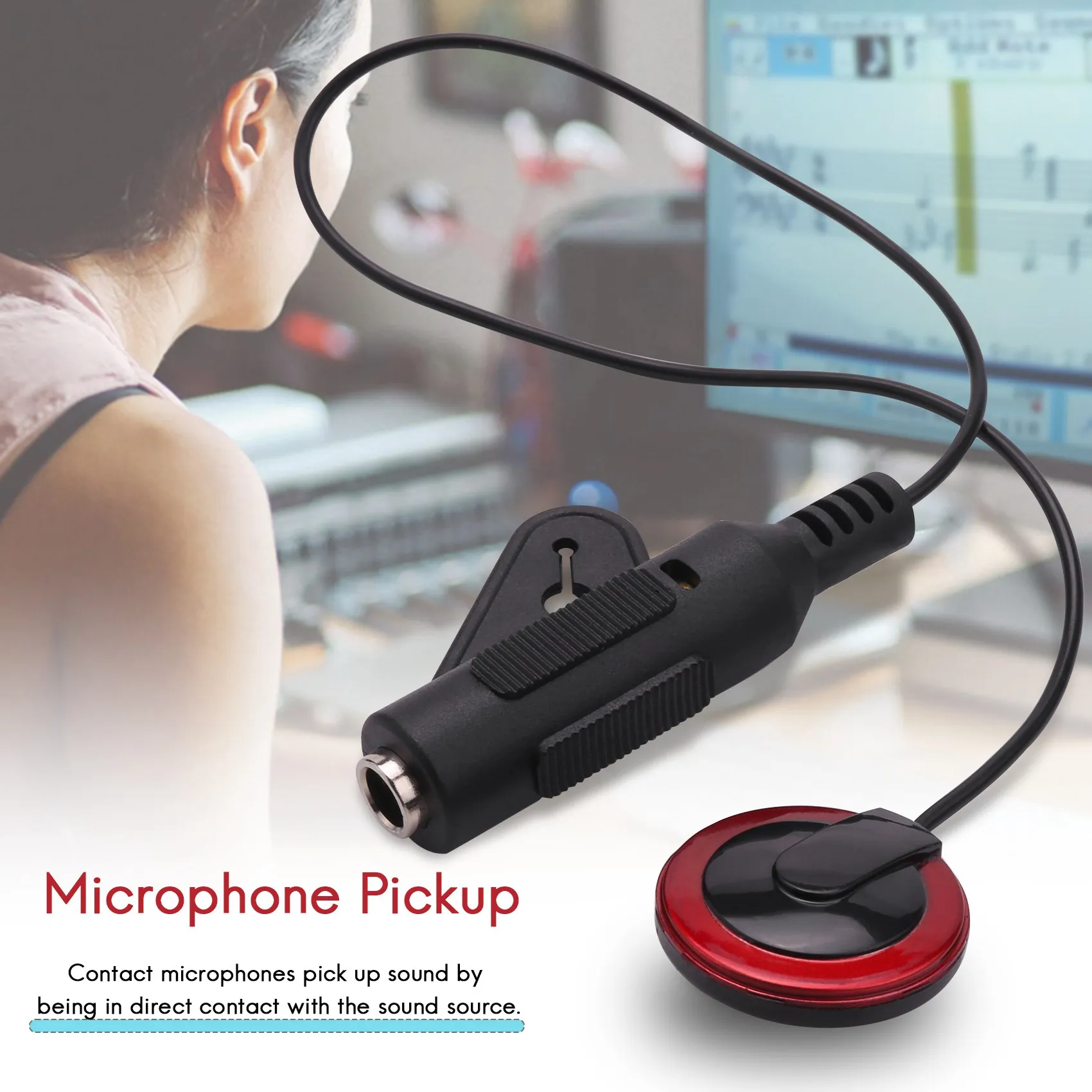 2 шт. пьезоконтактный микрофонный звукосниматель для гитары скрипки банджо