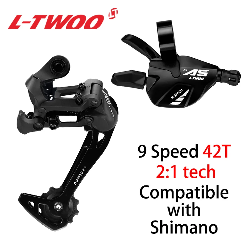 

LTWOO A5 1X9 9 Speed Derailleurs Trigger Groupset 9s 9v Shifter Lever Rear Derailleur 2 Kits Switches Compatible Shimano SRAM