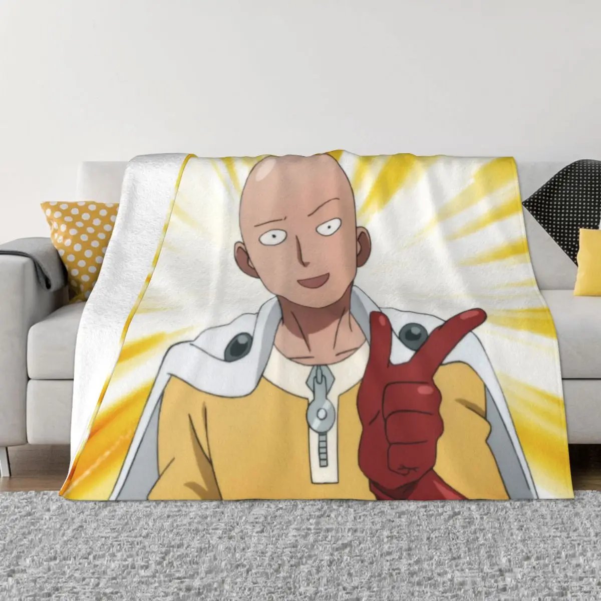 

Переносные теплые одеяла для постельного белья One Punch Man манга Сайтама