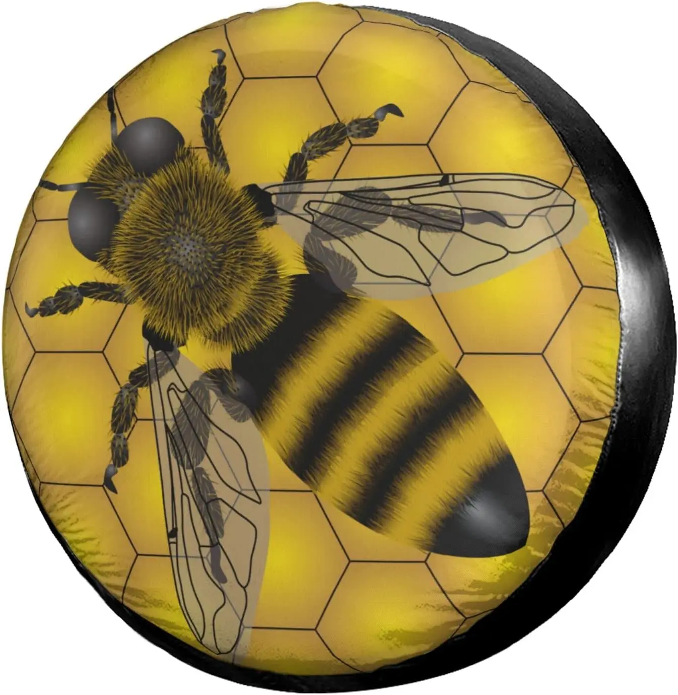 

Delerain Spare Tire Cover Yellow Bee Wheel Covers Sun Protection Waterproof for Car Truck RV Trailer SUV and Many Vehicle (14 I