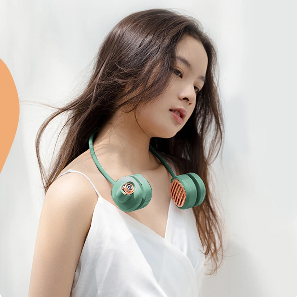 

Korea Portable Summer Air Conditioning Fan Cooling Hanging Neck Fan Foldable Wearable Fans for Sports Travel Office Supplies