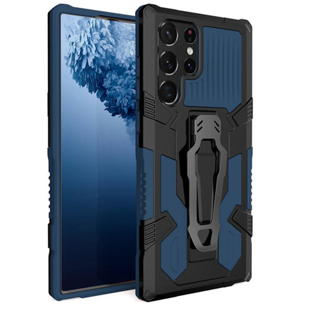 

Samsung S23 Ultra Case Shockproof Armor Case For Samsung Galaxy S23 Ultra S22 S21 S20 FE Plus Stand Silicone Phone Cover S23+ 5G