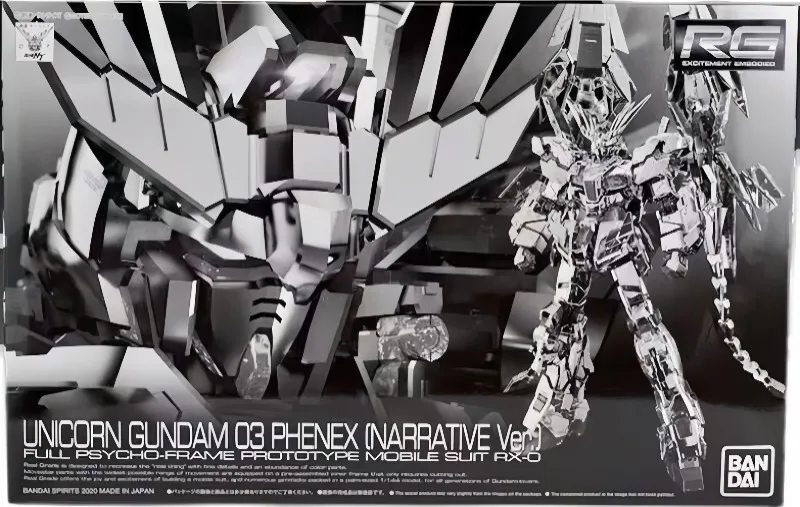 Коллекционная модель Bandai RG 1144 RX-0 Unicorn Gundam 03 Phenex, сборный набор, позолоченный, подарок для фанатов аниме (art.: 3920dc6199183) - 3920dc6199183