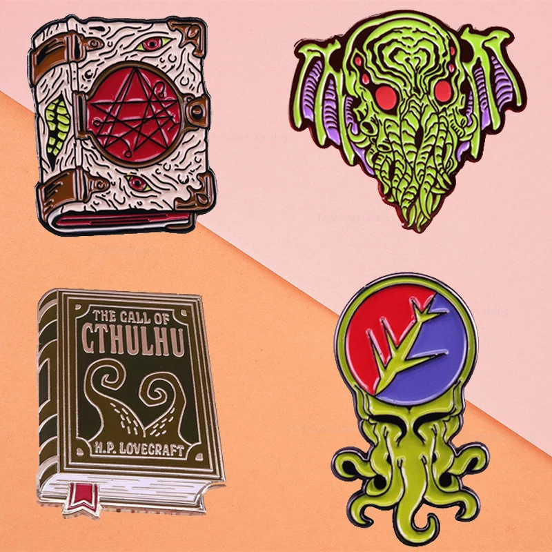 

Octopus Kraken Sea Monster Cthulhu Mythos Brooch Pins Enamel Metal Badges Lapel Pin Brooches Jackets Fashion Jewelry Accessories