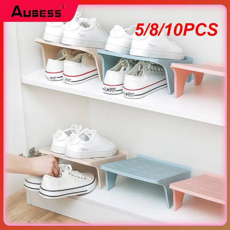 

5/8/10PCS Plastic Shoe Rack Household Storage Shoes Strong Bearing Capacity Storage Shoes Save Space Good Hardness Toughness