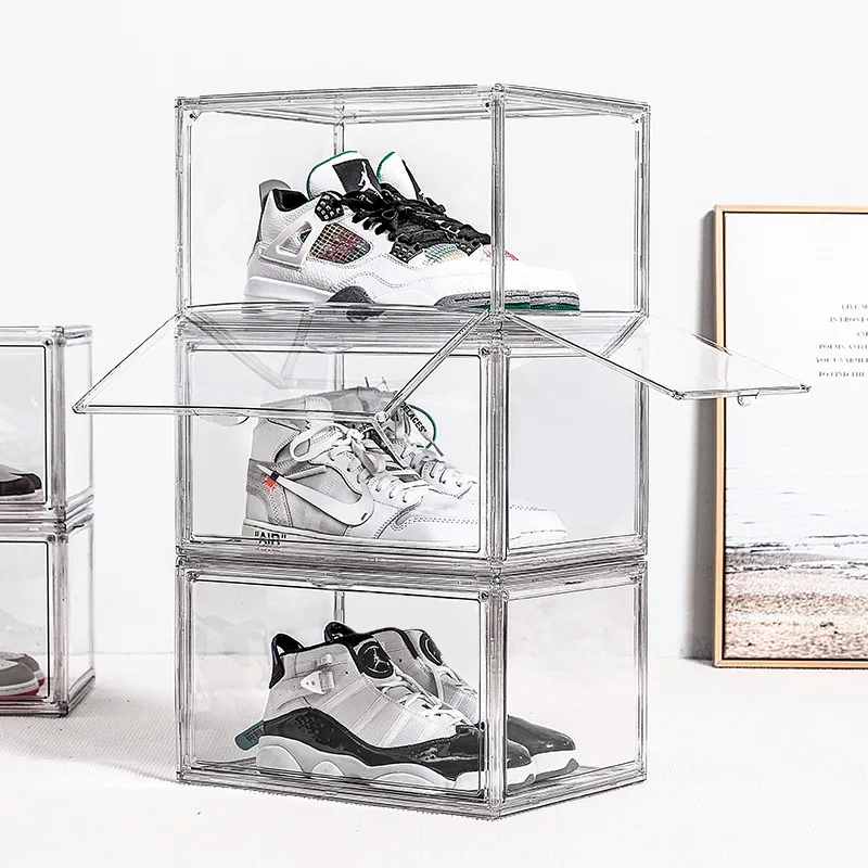 

Various Shoe Dust Creative Prevention Cabinet Assembler Styles Shoe Storage Thickened Box Home Transparent High Wall