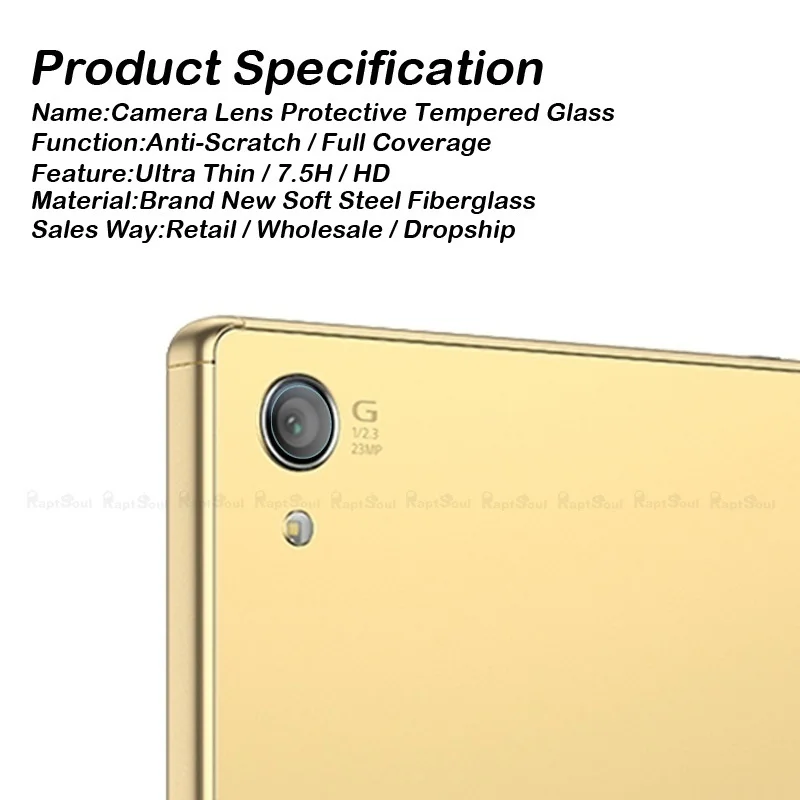 Фото Защитное закаленное стекло для объектива камеры Sony Xperia E5 M5 M4 L39H Z Z1 Z2 Z3 Z4 Z5 Compact Premium, 3 шт. №2