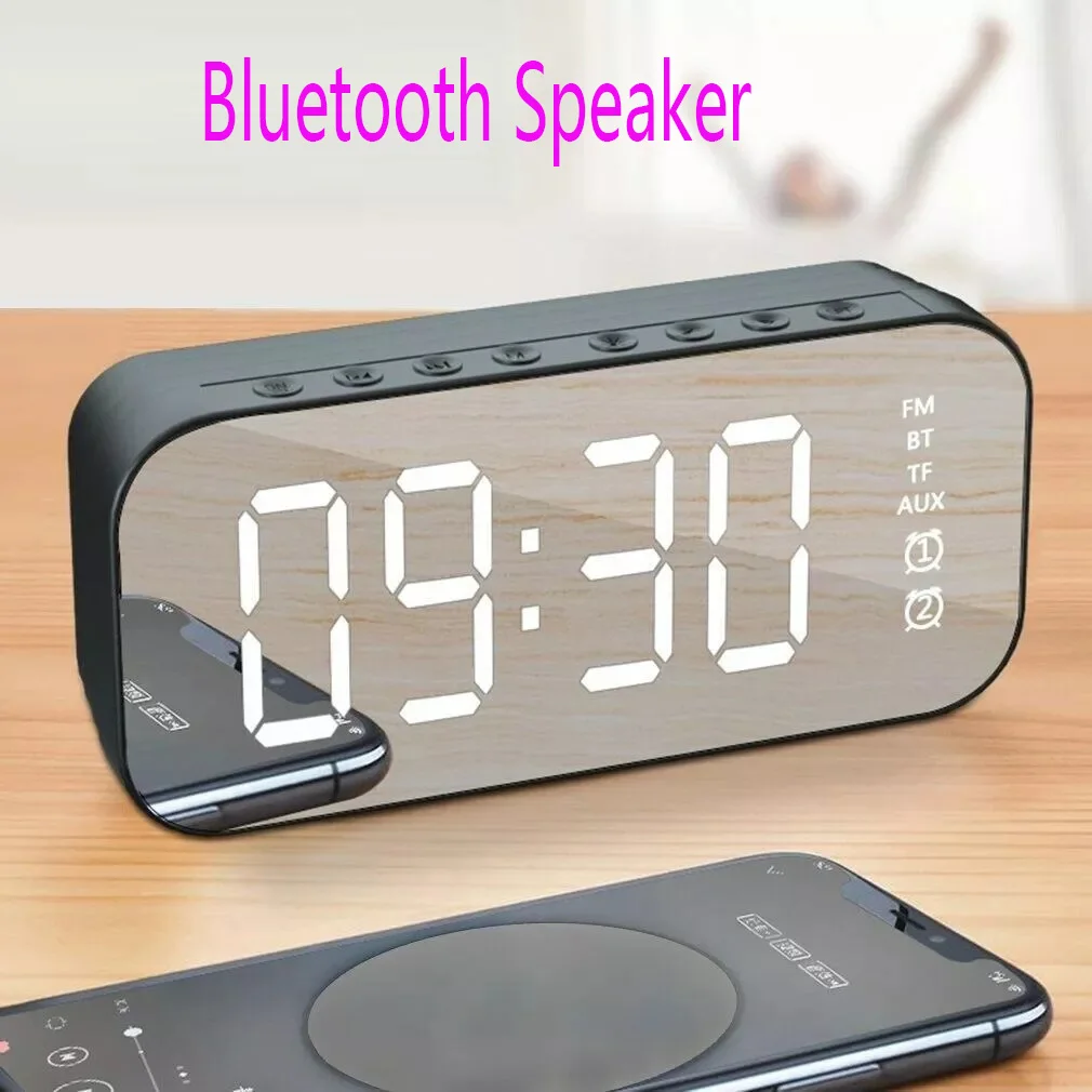 

Wireless Bluetooth Audio Home Mini Alarm Clock Bluetooth Audio Outdoor High Volume Portable Small Speaker with You