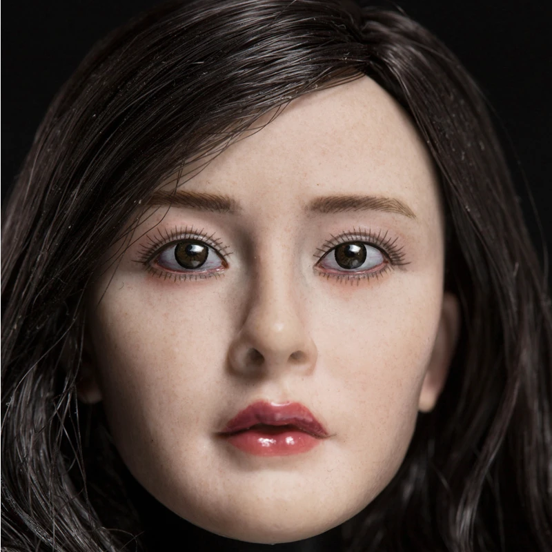 Фото THREEQ масштаб 1/6 Mi XD005A Asian Beauty Head Sculpt Planted Hair для 12-дюймовой экшн-фигурки, коллекция моделей, игрушки, подарки для фанатов №2
