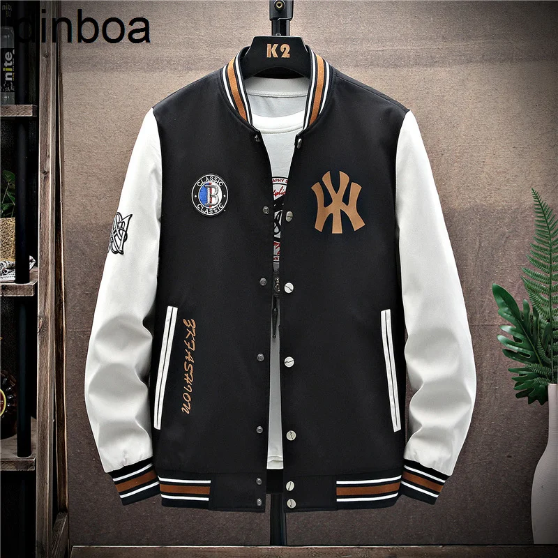 

Mens Jacket Trend Button Casual Letter Coats Round Neck Cardigan Baseball Uniform Trapstar Spring and Autumn Tide Brand Clothes