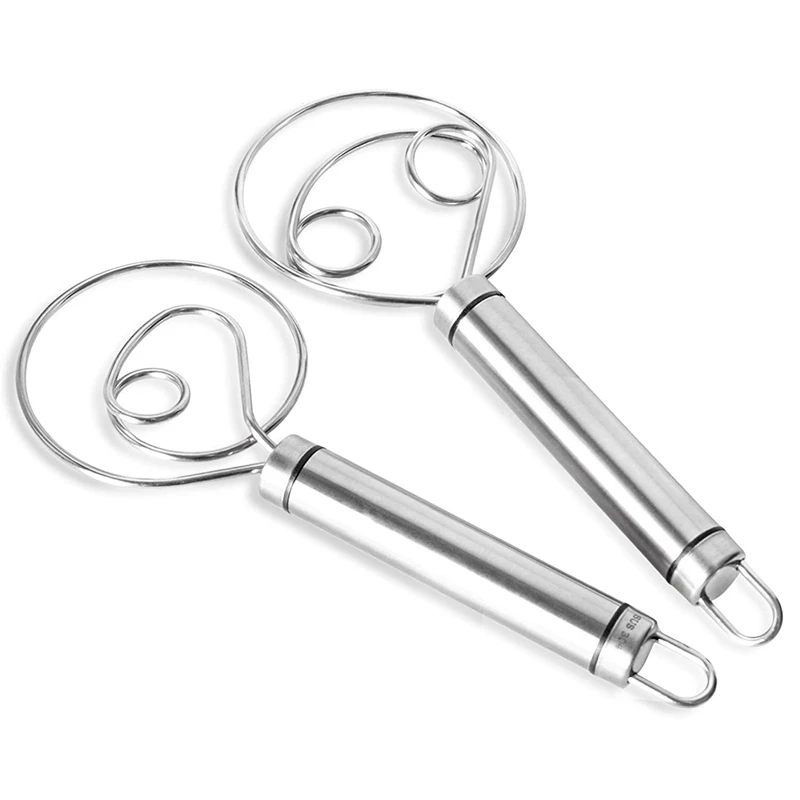 

Венчик датский для теста, 2 упаковки, голландский венчик премиум класса из нержавеющей стали, большой ручной миксер, ручной блендер ручной р...