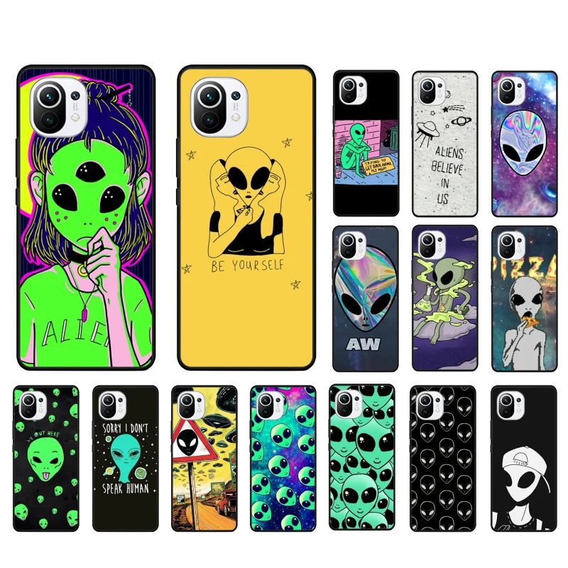 

Cartoon alien space Believe UFO Phone Case for Xiaomi 12 Mi 10T 11T 11 Pro 10 10T 11 lite 10pro 11Ultra Poco X3 Pro Poco F3 M3