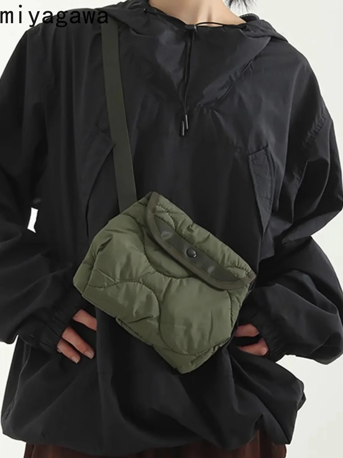 Miyagawa корейские нейлоновые маленькие сумки через плечо на одно повседневная