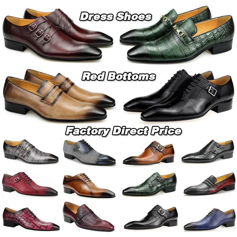 Mens Dress Shoes Loafers Business Wedding Italy Designer Leather Shoes Pointed Toe Factory wholesale drop shipping free shipping