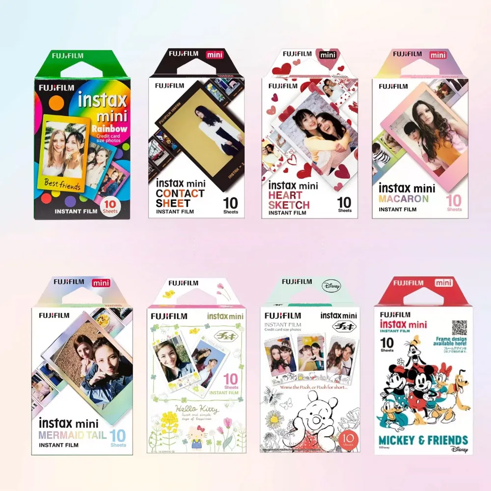 Фото В наличии цветная пленка Fujifilm Instax Mini для моментальных камер FUJI Mini 12, Mini 11, 9, 8, 257s, LiPlay Mini Link SP-1, 10 листов. №1