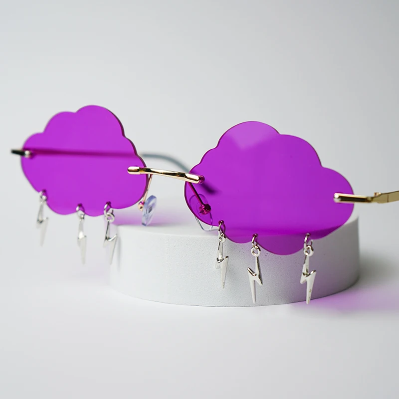 

Забавные женские солнцезащитные очки для косплея с молнией и красными облаками реквизит для очков на Хэллоуин