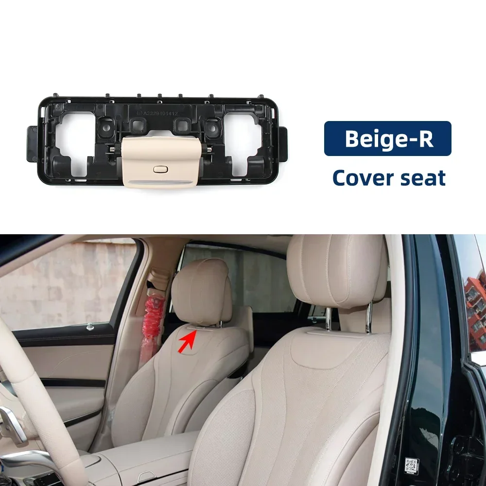 

Передний левый и правый подголовник сиденья, зажим, чехол на подголовник сиденья, чехол на спинку автомобильного сиденья для Mercedes Benz S-Class W222 2014-2020