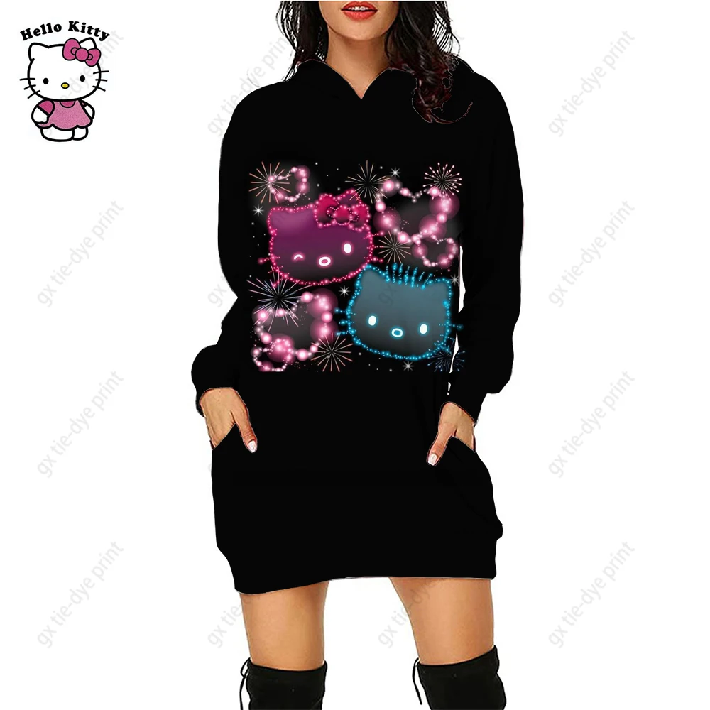 

Женская толстовка с капюшоном, с принтом Hello Kitty