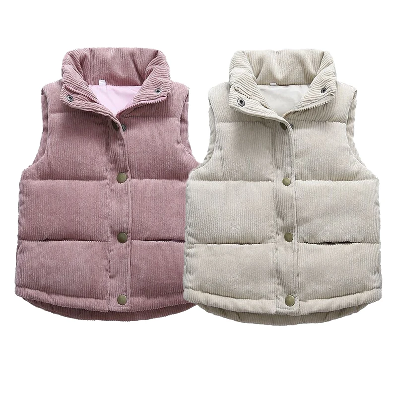

2022 autumn new children's warm thickened vest baby cotton vest jacket boys and girls fitted coat birthday gift