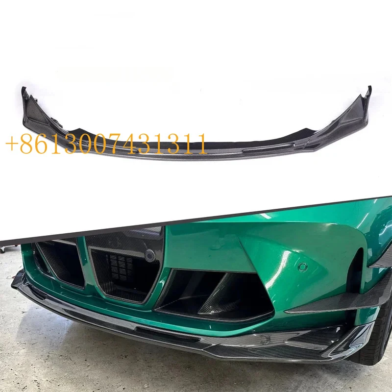 Фото Заводской передний спойлер FactoryAuto V-стиль из карбона для G80 G82 M3 M4 2021+ (1 шт.) №2