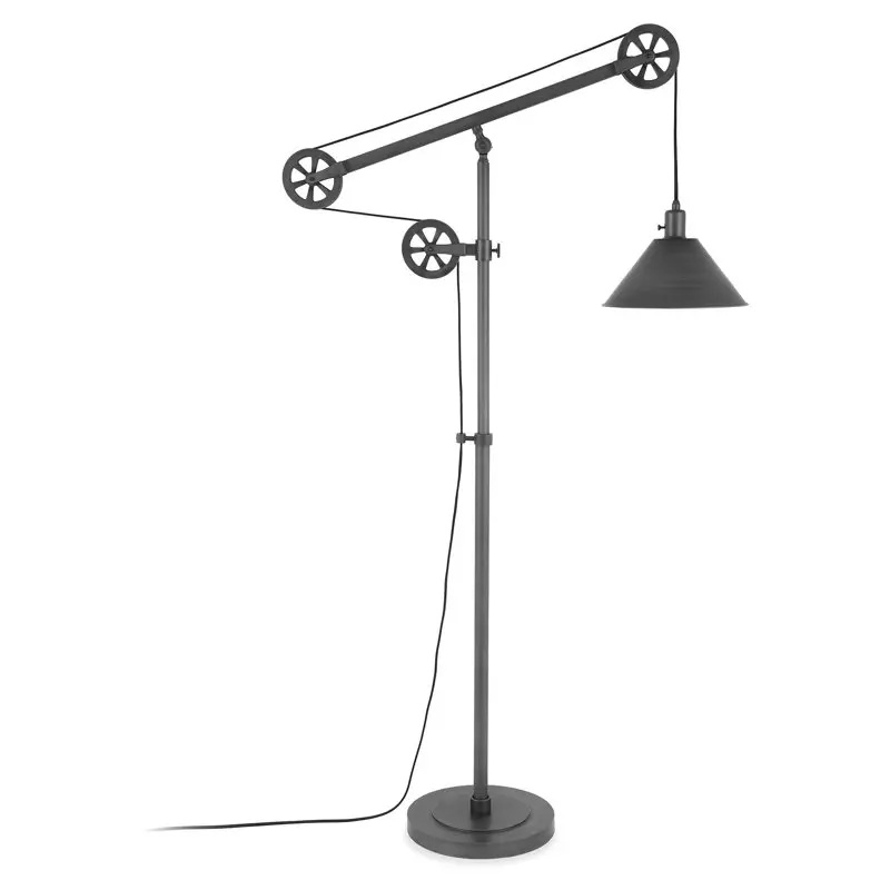 

Traditional Metal Floor Lamp with Pulley System