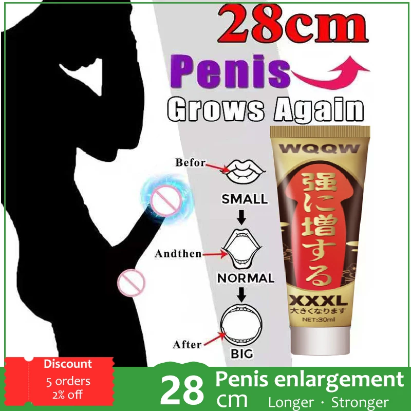 

Big Dick Penis Enlargement Cream Sex Gel 30ml Increase Size Men Delay Erection cream for Male Growth Increase Adult Product