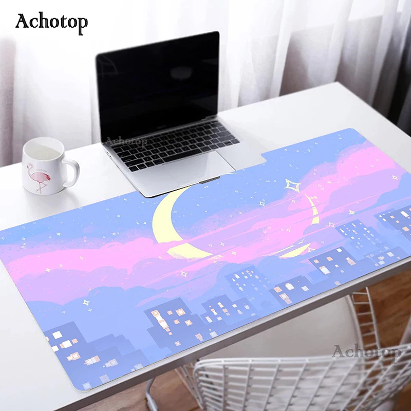 

Computer Mouse Pad Japanese Large XL Mouse Mat Gaming Mousepad Neon Table Carpet Big Keyboard Pads Laptop Rubber Desk Mat 80x30