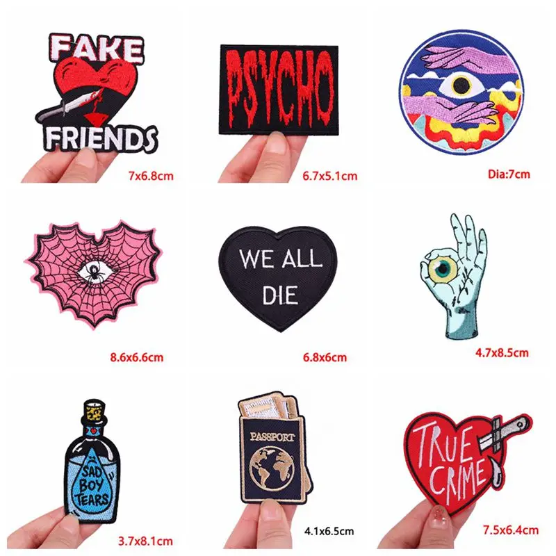 10 шт./партия нашивки с вышивкой поддельные друзья