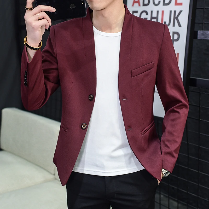 

Autumn and winter new suit fashion handsome trendy slim high-end business casual fashion single suit jacket high quality