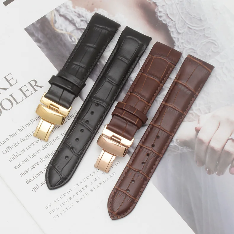 

Кожаный браслет для часов Tissot со складной застежкой из нержавеющей стали T035407A T035207A T035 1853