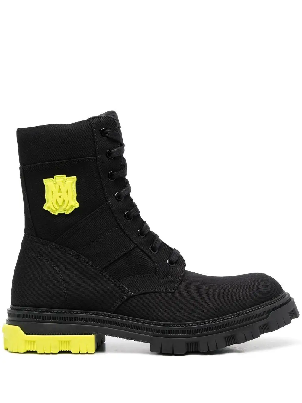 

Men's Shoes Military Combat Boots Black Los Angeles California Fashion Style Logo-patch