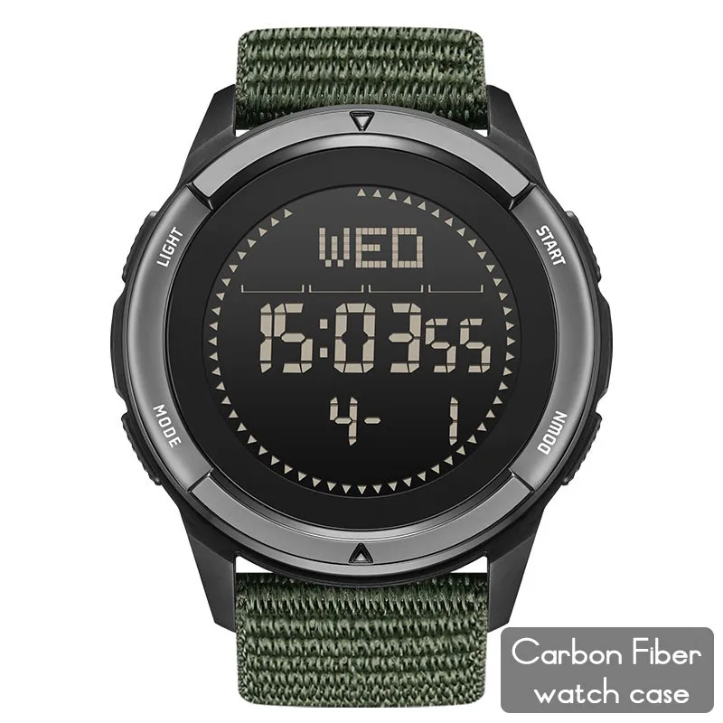 Мужские цифровые часы из углеродного волокна шоковые военные спортивные супер