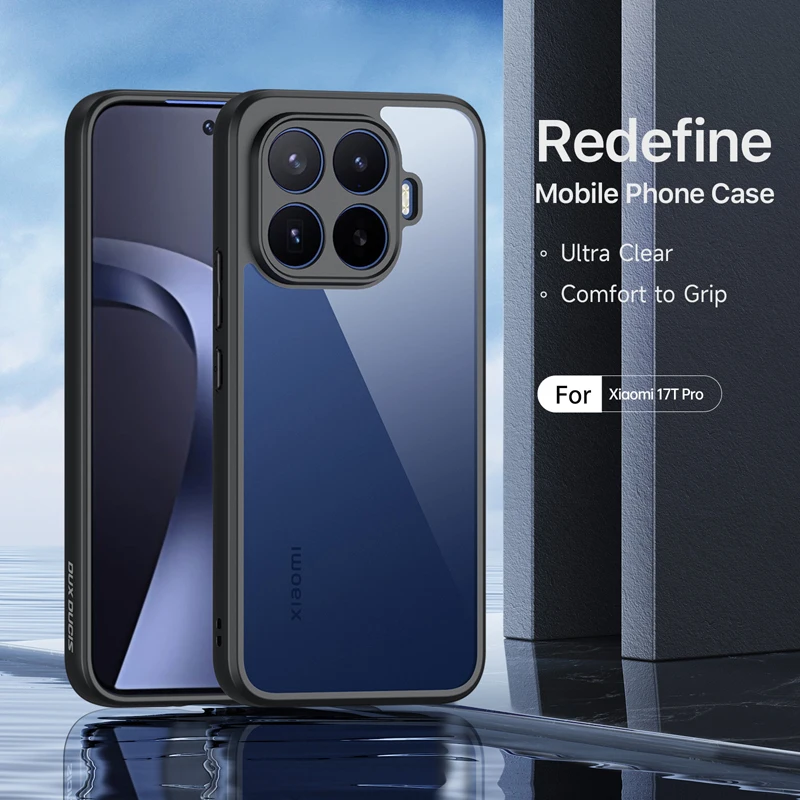 Фото Чехол DUX DUCIS для Xiaomi 17T Pro 17T, противоударный, из твердого поликарбоната и мягкого ТПУ, с защитой от падений, прозрачная задняя панель №3