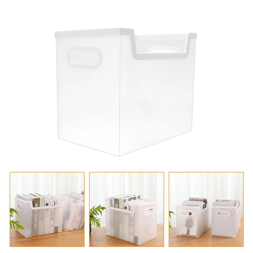 

1Pc Portable Students Books Office File Storage Box Organizer (Transparent)