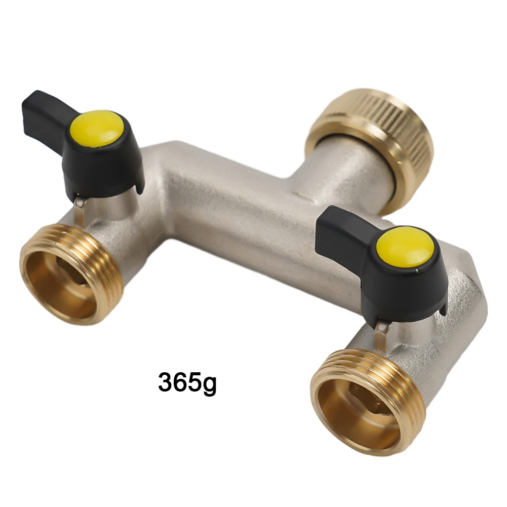 

Water Pipe Connector Brass Tap Splitter Watering Flowerbeds Lawns 3/4 Inch Brass Hose Tap Splitter Tap Splitter