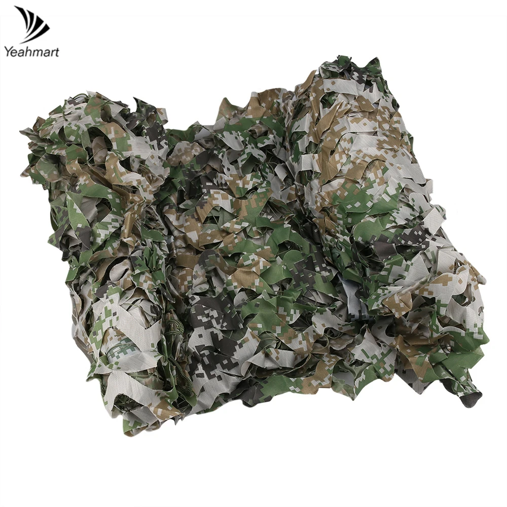 

Camouflage Net 1.5M * 2/5M Digital Camouflage Camo Netting Sun Shade for Camping Hunting Party Blind Sunshade Shooting Sunscreen
