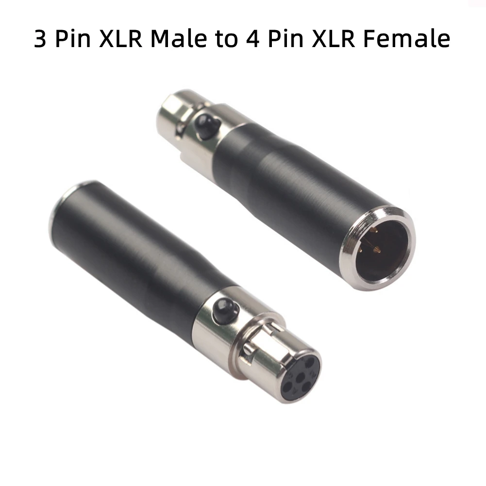 

3 Pin Male To 4 Pin Female XLR Converter Audio Adapter Gold-plated Mini Xlr Interface For Microphone Speaker Cameras