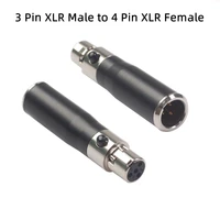 3 pin male to 4 pin female xlr converter audio adapter gold plated mini xlr interface for microphone speaker cameras