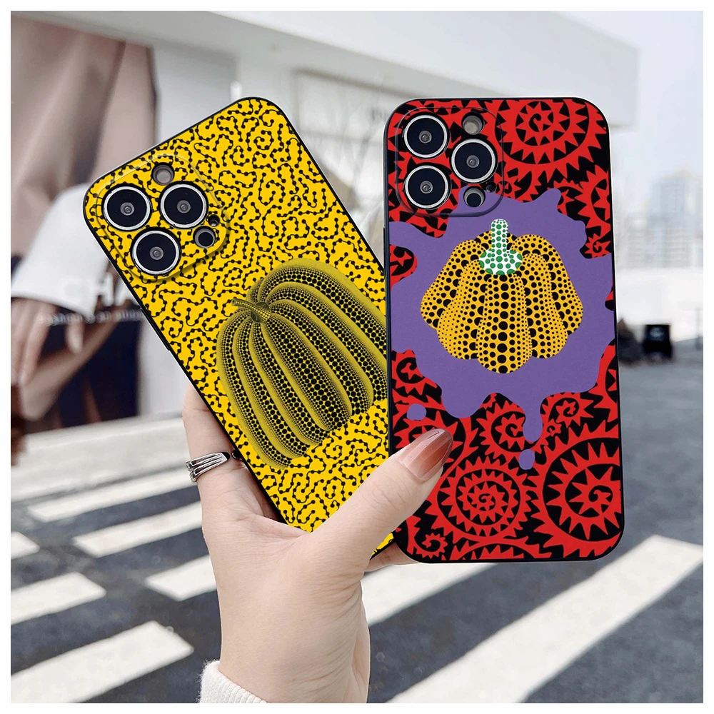 

Yayoi Kusama Pumpkin Art Phone Case For iphone14 13 12 Pro 11 Pro Max X XR Mini XS 7 8 plus 2020 se phone Full Coverage Covers