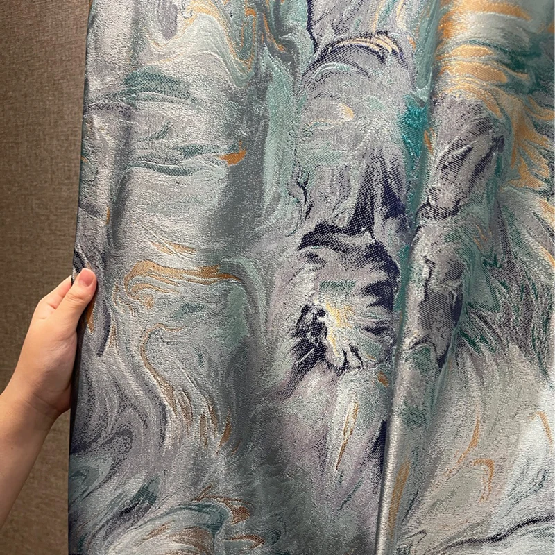 

New Curtains for Living Room Dining Bedroom High Precision Jacquard Blackout Luxury Blackout Kitchen Curtain