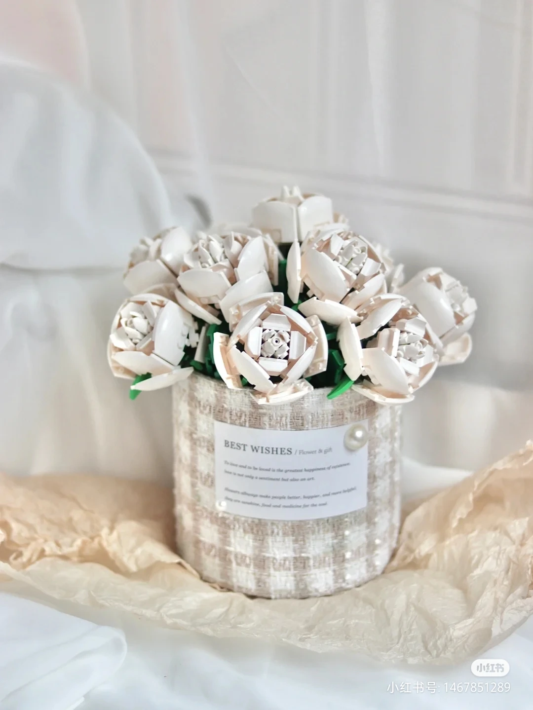 Конструктор розовая роза MOC игрушки на День святого Валентина набор кирпичей