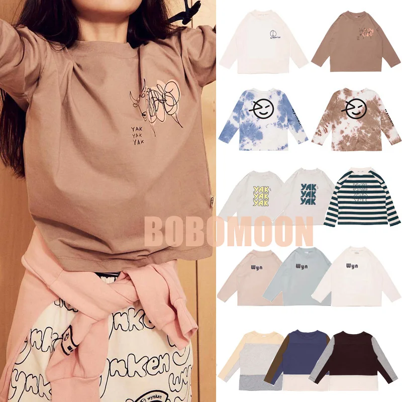 

Per-sale (Ship In Late September) 2022 WYN Autumn Girls T-shirts Smiley Long Sleeve T-Shirt Baby Boys Winter T-Shirt Cotton Top