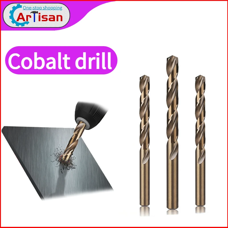 

1/3Pcs Cobalt High Speed Steel Twist Drill Bit M35 Stainless Steel Drilling Tool Set Accessories for Metal Drilling Metalworking