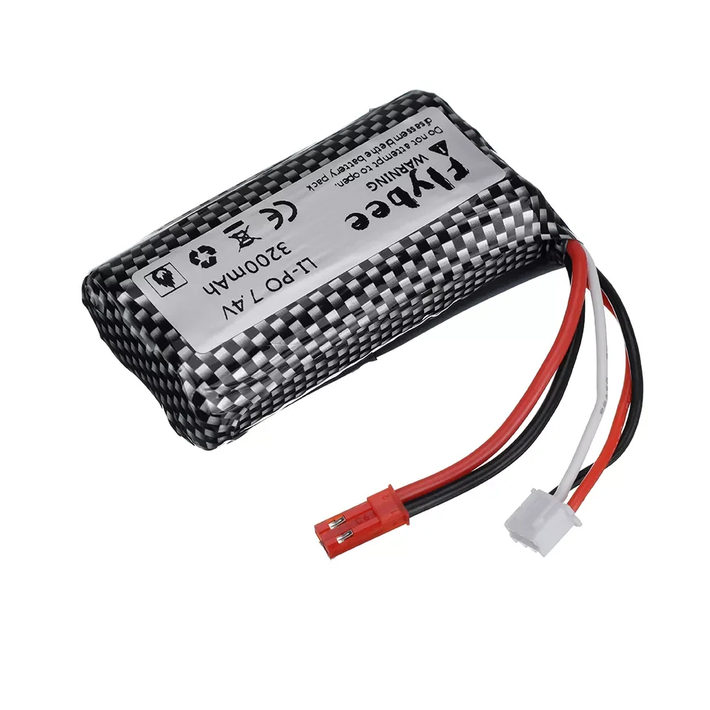 

7.4V 3200mAh lipo battery JST Plug 18650 and charger set for remote control helicopter toys accessories 7.4 V 2S battery parts