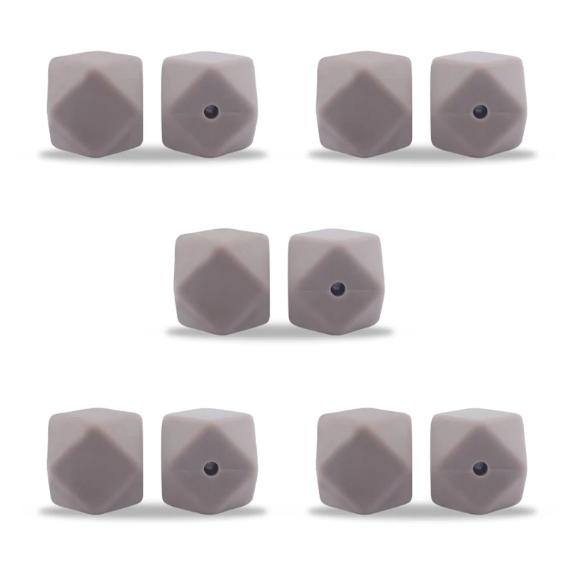 

Silicone Teether Octagon Beads 10pc/Set DIY Necklace Bracelet Accessories for Handmade Baby Pacifier Chain Bead Jewelry